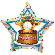 Garfield Birthday Cake Star Balloon